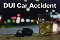 DUI car crash poster.