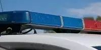 police lights car crash